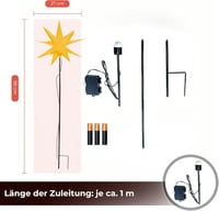 OVILUM Luminous Star 3D LED világítással, 27 cm, időzítővel, kültéri dekoráció 6