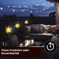 OVILUM Luminous Star 3D LED világítással, 27 cm, időzítővel, kültéri dekoráció 5