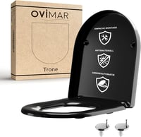 Ovimar D alakú WC ülőke fekete duroplast soft-close mechanizmussal 1