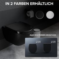 Ovimar D alakú WC ülőke fekete duroplast soft-close mechanizmussal 7