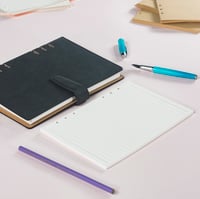 OVISEEN A5 Vonalas Gyűrűs Betétlap 6 Gyűrűs, 135 Lap, 100g/m², 8 mm Vonalköz, Filofax Kompatibilis Újratölthető Tervező Notesz 5