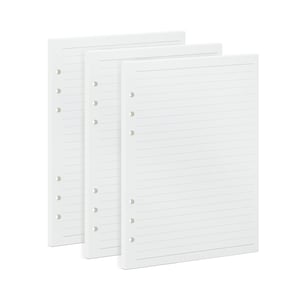 OVISEEN A5 Linijski papir za registrator s 6 prstenova, 135 listova, 100g/m², razmak linija 8 mm, kompatibilno s Filofaxom, punjenje za planer/bilježnicu