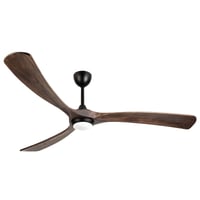 Ovlaim 183 cm stropný ventilátor s LED osvetlením – inteligentné WiFi ovládanie, diaľkové ovládanie, 6 rýchlostí, dub-čierna, DC motor, exteriér-interiér 1
