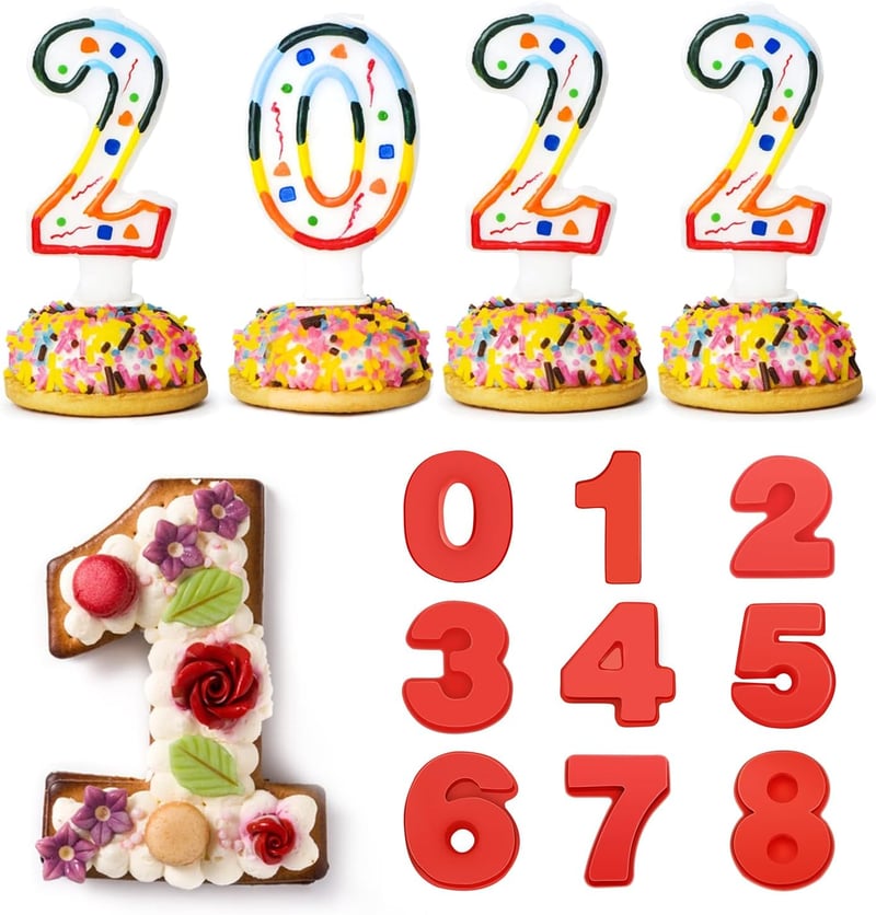 Ovtai szilikon számtorta forma 25 cm piros, sütőbiztos, tapadásmentes számforma szett - 0