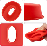 Ovtai szilikon számtorta forma 25 cm piros, sütőbiztos, tapadásmentes számforma szett - 0 6