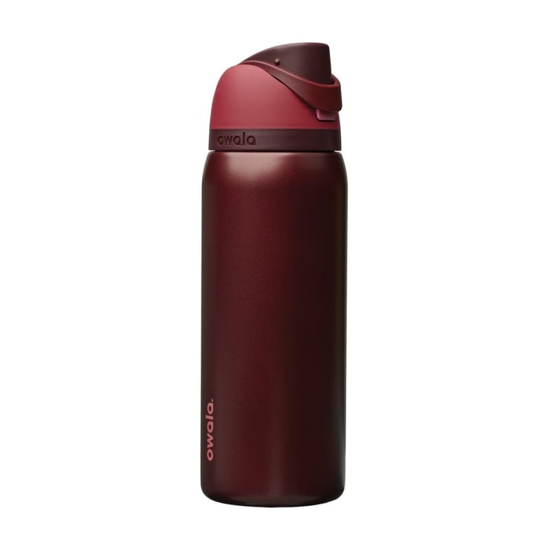 Nerezová fľaša na vodu Owala FreeSip 946 ml (32 oz) – Čierna čerešňovo červená farba, nepriepustná fľaša na pitie