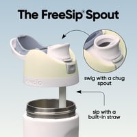 Nerezová športová fľaša Owala FreeSip so slamkou, 680 ml, mätovo-biela (Iced Breeze), bez obsahu BPA, termosková fľaša na cesty 2