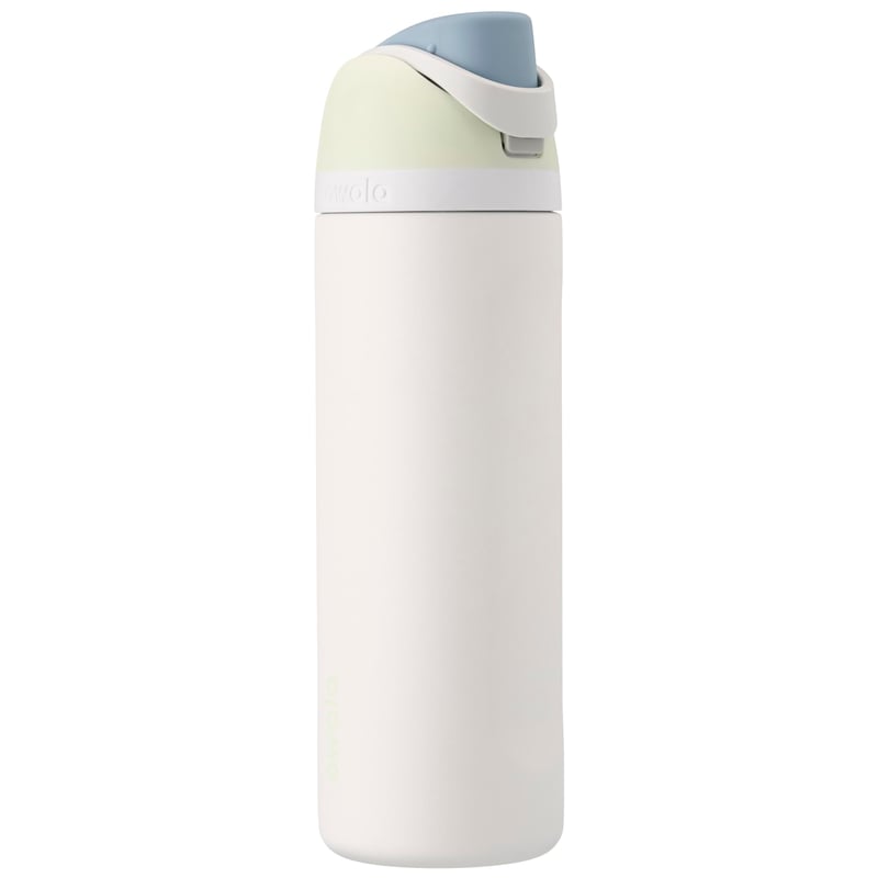 Nerezová športová fľaša Owala FreeSip so slamkou, 680 ml, mätovo-biela (Iced Breeze), bez obsahu BPA, termosková fľaša na cesty