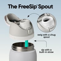 Sticlă izolată din oțel inoxidabil Owala FreeSip cu pai, 945 ml, fără BPA, pentru sport și călătorii, Iced Breeze 2