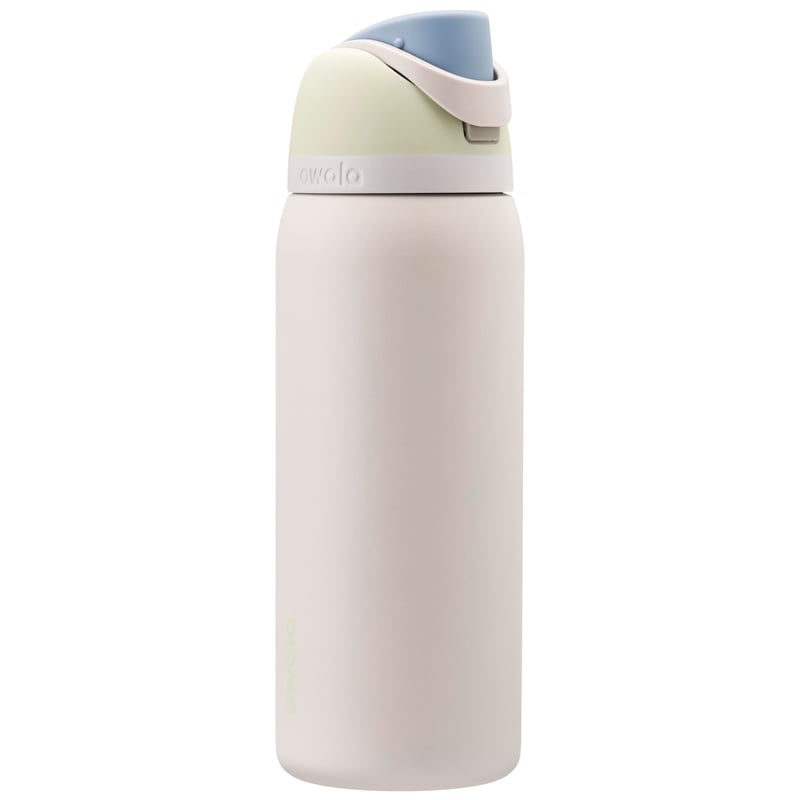 Sticlă izolată din oțel inoxidabil Owala FreeSip cu pai, 945 ml, fără BPA, pentru sport și călătorii, Iced Breeze