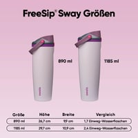 Nerezová fľaša na vodu Owala FreeSip Sway 30 oz vo farbe Dreamy Fields – nepriepustná fľaša na pitie 7