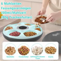Ownpets 6 adagos automata macskaeledel adagoló időzítővel, nedves és száraz táp 3