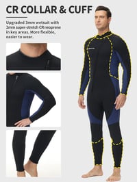 Owntop 3/2 mm neoprén wetsuit elöl cipzárral, nyújtható búvárkodási ruha férfiaknak és nőknek 5