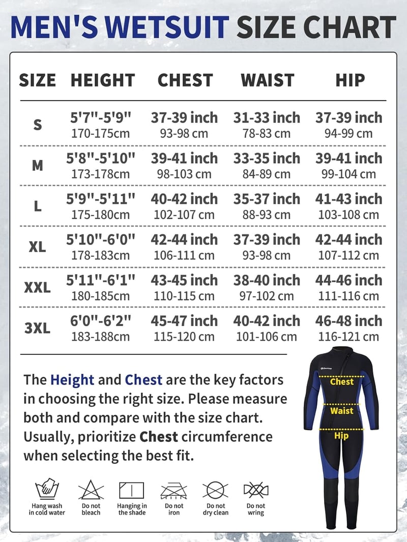 Owntop 3/2 mm neoprén wetsuit elöl cipzárral, nyújtható búvárkodási ruha férfiaknak és nőknek
