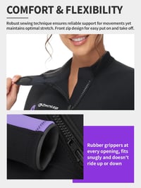 Owntop 3/2mm Neoprén Wetsuit Elöl Zippes Búvárkodás Szörfözés Termál Teljes Hosszú 3
