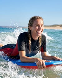 Owntop 3/2mm Neoprén Wetsuit Férfi és Női Búvárkodáshoz, Szörfözéshez - L, Women Red 7