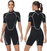Owntop 3/2mm Shorty Neoprén Úszóruha Férfi Női Hátzipper Búvárkodáshoz Szörfözéshez 1