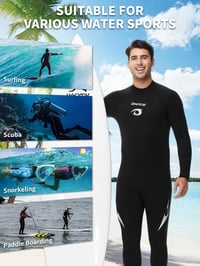Owntop 5mm Neoprén Wetsuit Férfi Női Hátzipper Búvárkodás Szörfözés 6