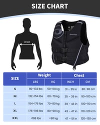 Vestă de salvare pentru adulți Owntop din neopren, dispozitiv de flotabilitate cu dublă centură de siguranță pentru plimbări cu barca, caiac, pescuit și vâslit, ușoară și pliabilă 3