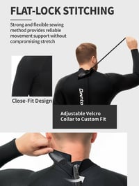 Owntop neoprénový potápačský oblek pánsky/dámsky plus size 3/2 mm so zadným zipsom, celotelový termooblek na potápanie v studenej vode a surfovanie, čierny, 3XL 5