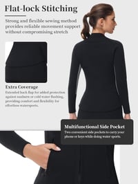 Owntop Neoprén Wetsuit Felső 2mm Hosszú Ujjú Férfi Női Vízálló Dzseki YKK Cipzárral 6