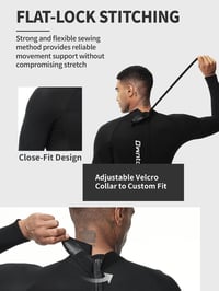 Owntop Unisex Neoprén Búvárruha 3/2 mm - Teljes Testű Vízálló Ruha Szörfözéshez, Úszáshoz, Búvárkodáshoz - Nyúlékony, Cipzáras, Fekete 4
