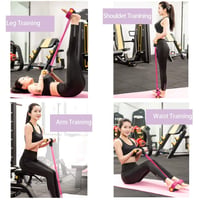 Owyee multifunkčná elastická odporová páska, 6-trubicový pedálový posilňovač na brucho, pás, ruky a nohy, pomôcka na domáce fitness, jogu a chudnutie 4