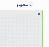 Oxford 4-krúžkový zakladač A4+ čierny s extra silným elastickým obalom, štvorčekovaným papierom a vyberateľnou tabuľkou 4