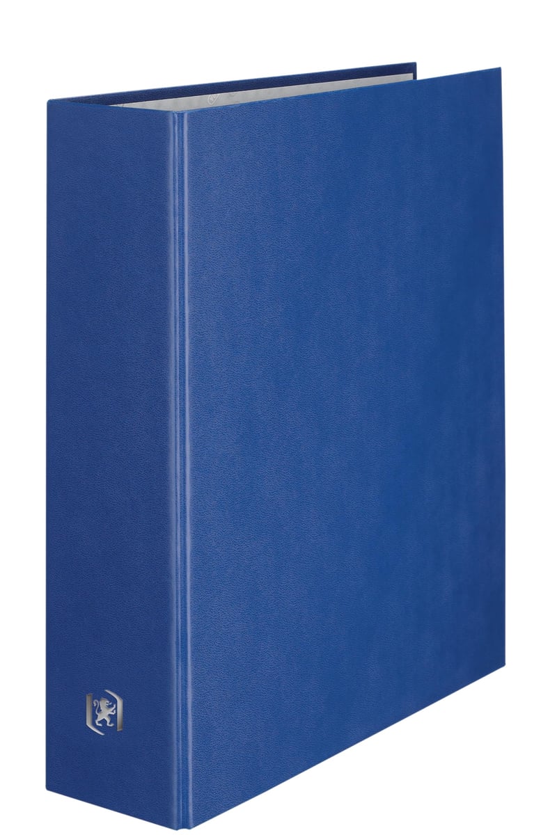 Pákový zakladač Oxford Balacron A4, šírka chrbta 80 mm, D-krúžková mechanika, PVC povrch, námornícka modrá, kapacita 600 listov