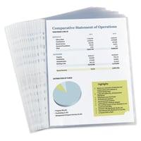 Folii de protecție documente Oxford ELBA A4, transparente, perforate, antireflex, pachet 200 bucăți 2