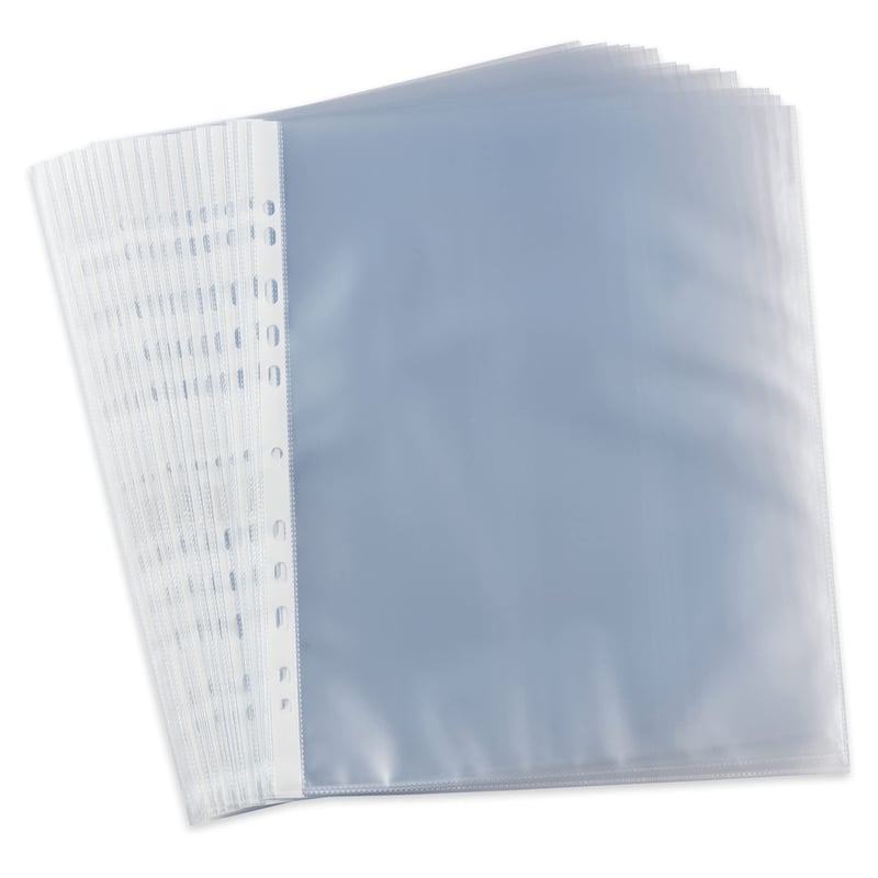 Folii de protecție documente Oxford ELBA A4, transparente, perforate, antireflex, pachet 200 bucăți