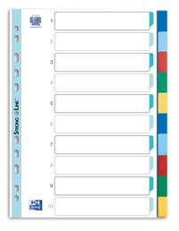 Separator dosar Oxford Strong-Line, plastic rezistent, A4, 10 secțiuni, cu copertă, neperforat/gol 1