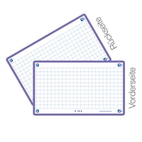 Oxford Flash 2.0 kartičky A7, 75 x 125 mm, štvorčekované, fialový rám, 80 listov, študijné kartičky 3