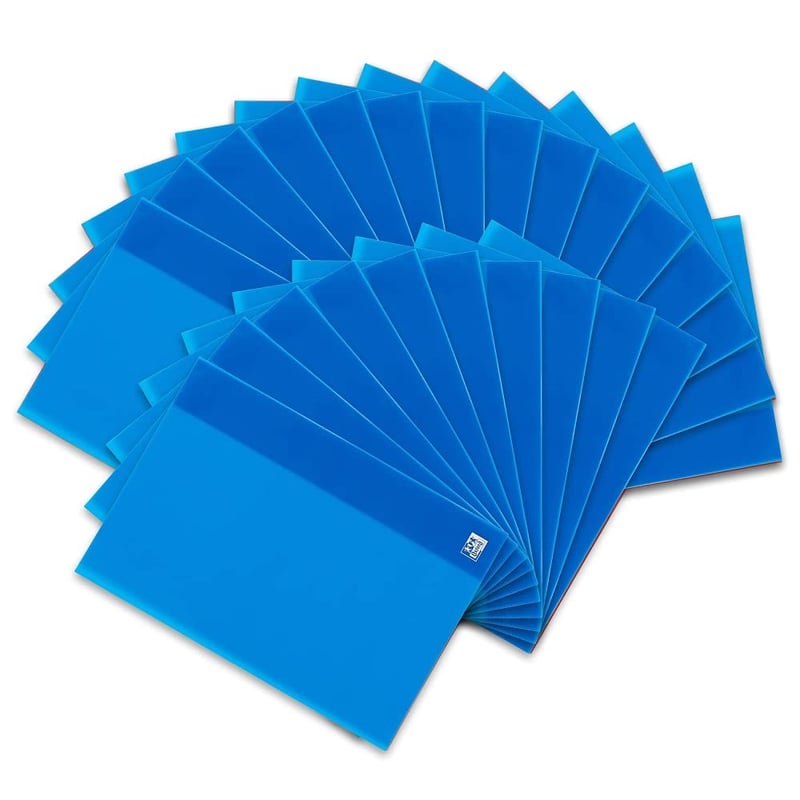 Copertă pentru caiet Oxford A4, plastic albastru transparent, set de 25 bucăți