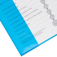 Copertă pentru caiet Oxford A4, plastic albastru transparent, set de 25 bucăți 5