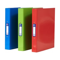 Dosar cu inele Oxford A4, cotor 4 cm, mecanism cu 2 inele, roșu, verde, albastru, 3 buc. 1