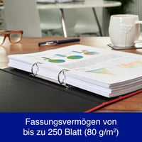 Dosar cu inele Oxford A4, cotor 4 cm, mecanism cu 2 inele, roșu, verde, albastru, 3 buc. 4