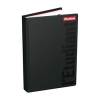 Agendă școlară Oxford L'Etudiant BAC Première 2026-2027 - Planificator zilnic, 12x18 cm, copertă PVC buretată, negru 1