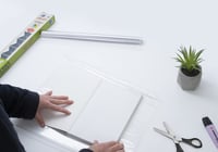 Copertă transparentă pentru cărți Oxford Le Bon Estudent, 40x270 cm, PVC, grosime 8/100, set de 2 bucăți, pentru până la 10 cărți A4 3