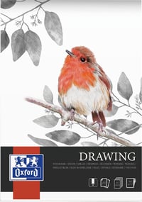 Skicár Oxford Drawing A3, 40 listov, 160 g/m², lepený na boku, biely, 1 ks — predná strana je trochu natrhnutá (stav: pozri 2. obrázok) 1