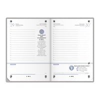 Agendă școlară Oxford 2017-2018 – 1 zi/pagină, 352 pagini, 12x18 cm, albastru, agendă școlară în limba franceză 2