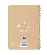 Špirálový zápisník Oxford Touareg A5, 180 strán, recyklovaný papier, obal z kraftového papiera, linajkový 7 mm, náhodná farba 8