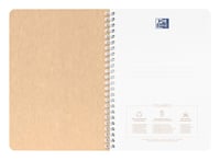 Špirálový zápisník Oxford Touareg A5, 180 strán, recyklovaný papier, obal z kraftového papiera, linajkový 7 mm, náhodná farba 5