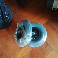 OXFUZZ Kerekesszék Első Kerék Szett - 20 cm (8") Kopásálló Szürke Tömör Gumi Abroncsok - Kerekesszék és Járássegítő Eszköz Alkatrész 3