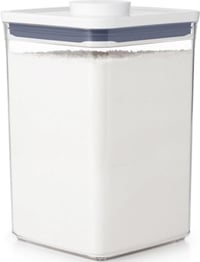 OXO Good Grips POP hermetički spremnik za brašno i ostale namirnice, 4,2 litre, proziran/bijeli, složiv, od nehrđajućeg čelika 1