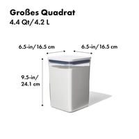OXO Good Grips POP hermetički spremnik za brašno i ostale namirnice, 4,2 litre, proziran/bijeli, složiv, od nehrđajućeg čelika 2