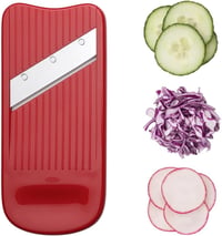 OXO Good Grips rozsdamentes reszelő és szeletelő szett spirálvágóval - Burrs & Slice Set 6