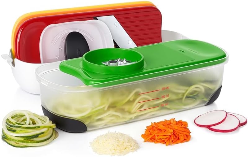 OXO Good Grips rozsdamentes reszelő és szeletelő szett spirálvágóval - Burrs & Slice Set