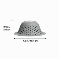 Silikónové sitko do odtoku OXO Good Grips – zachytávač vlasov pre výsuvné a klasické odtoky, sivé, 11,4 cm 5