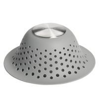 Silikónové sitko do odtoku OXO Good Grips – zachytávač vlasov pre výsuvné a klasické odtoky, sivé, 11,4 cm 1